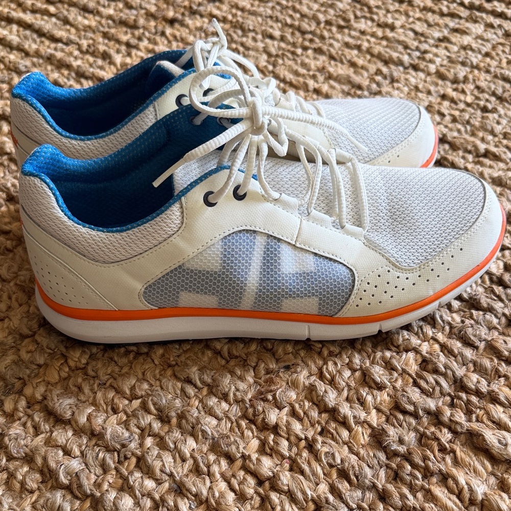 Helly Hansen Hydropower White Sneakers with Blue Inner and Orange Trim